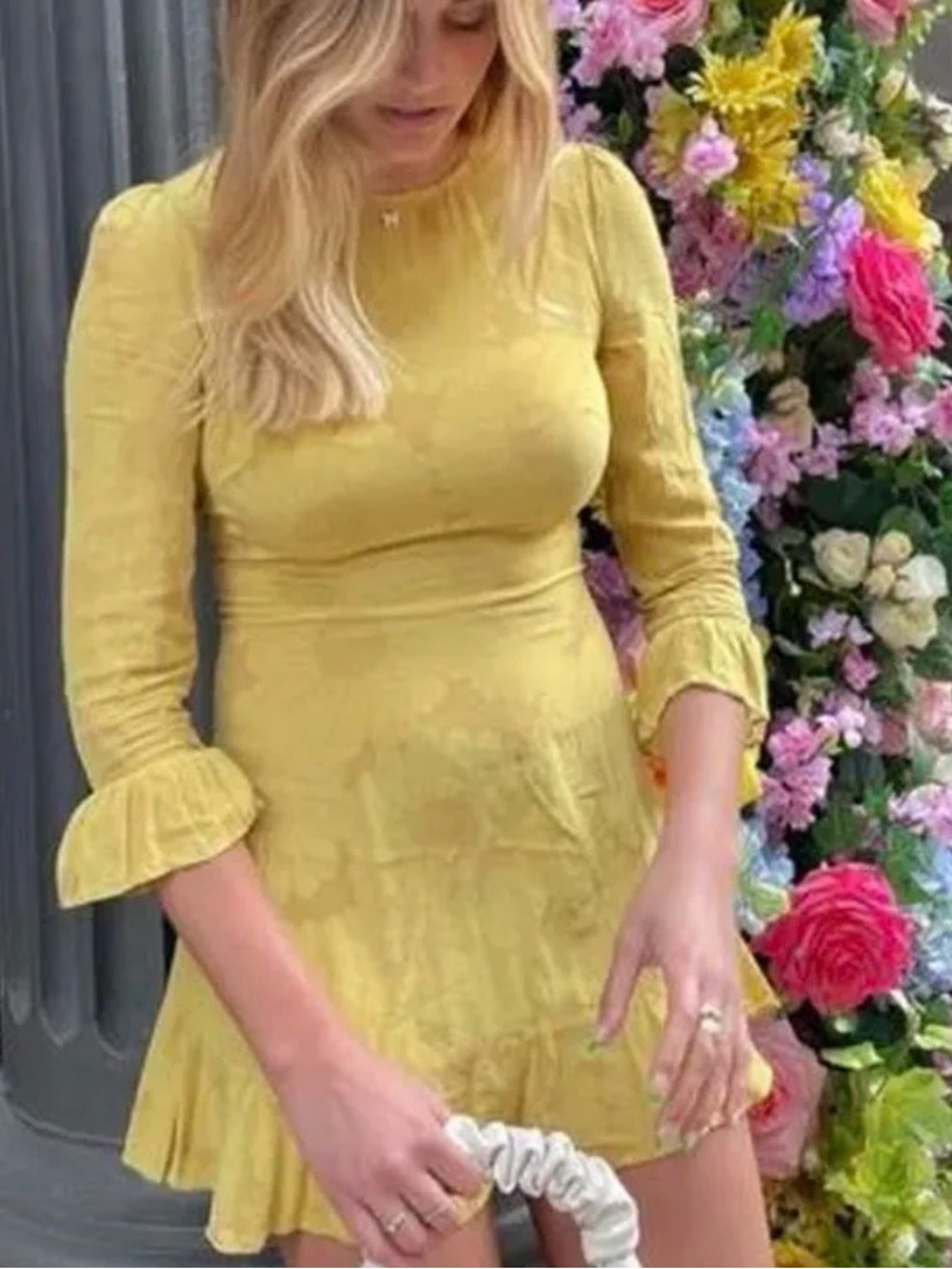 Realisation Par Mary Jane sunflower dress Silk Yellow Small